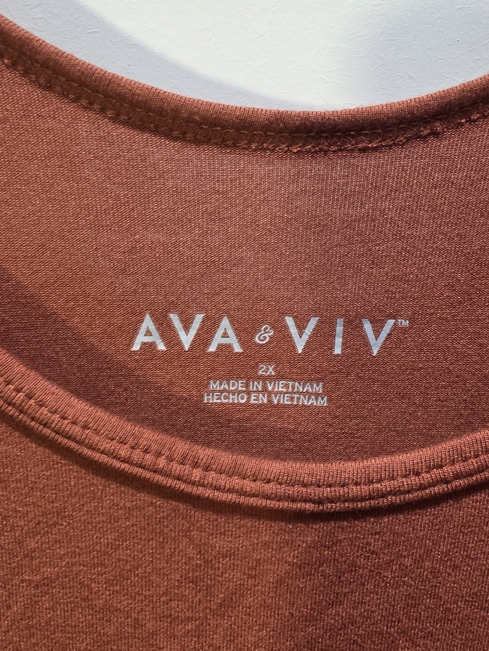 Ava & Viv Rust Orange Sleeveless Maxi Tank - Picture 2 of 5